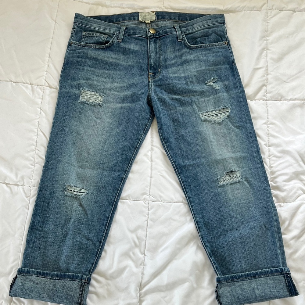 Current Elliott Distressed Super Loved Destroy Jeans